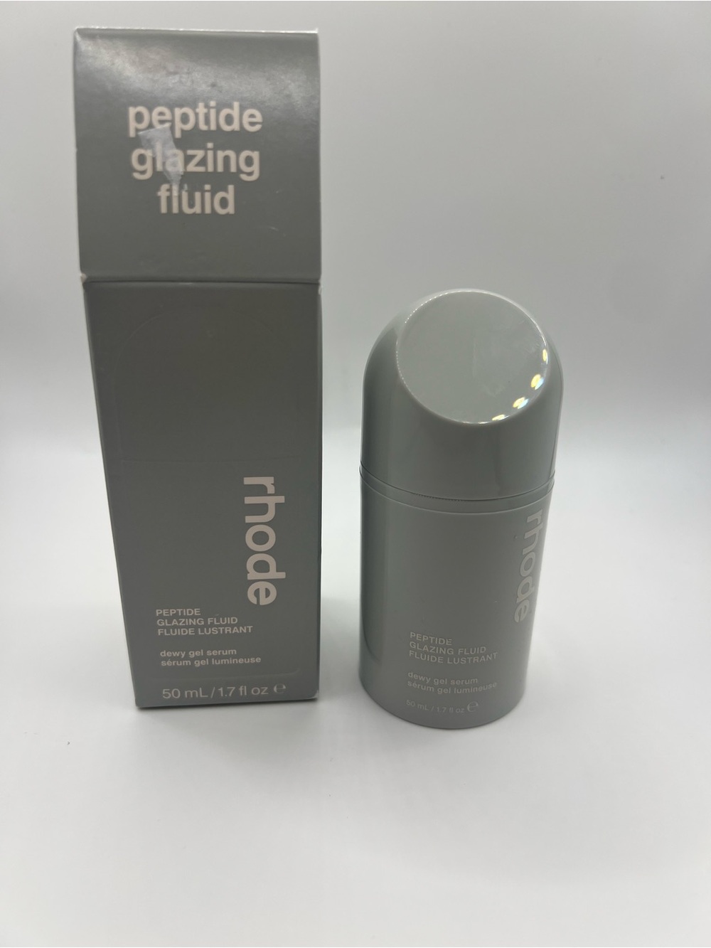 RHODE Peptide Glazing Fluid - Light Gray Packaging